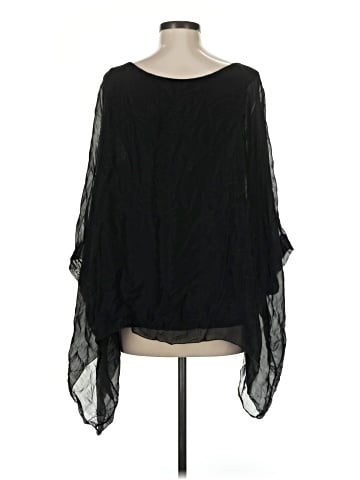 MADE IN ITALY 3/4 Sleeve Silk Top (view 2)