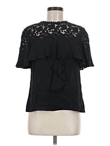 Rebecca Taylor Short Sleeve Silk Top (view 1)