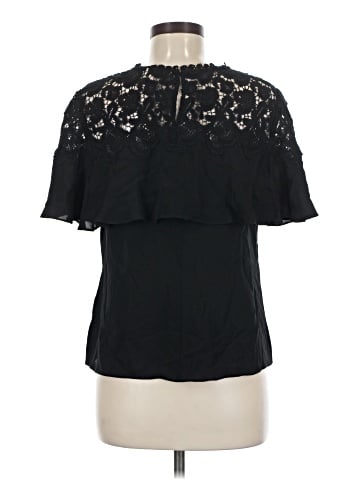 Rebecca Taylor Short Sleeve Silk Top (view 2)