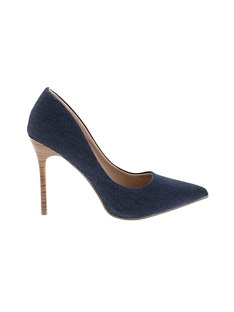 Pre-owned Just Fab Heels In Blue