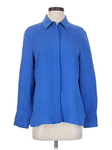 Lafayette 148 New York Long Sleeve Silk Top (view 1)