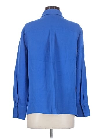 Lafayette 148 New York Long Sleeve Silk Top (view 2)