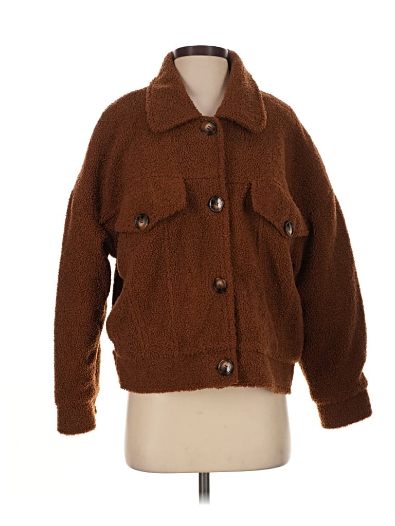 Pre-owned Nasty Gal Inc. Faux Fur Jacket In Brown