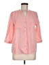 Harve Benard Pink 3/4 Sleeve Button-Down Shirt Size M - photo 1