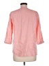 Harve Benard Pink 3/4 Sleeve Button-Down Shirt Size M - photo 2