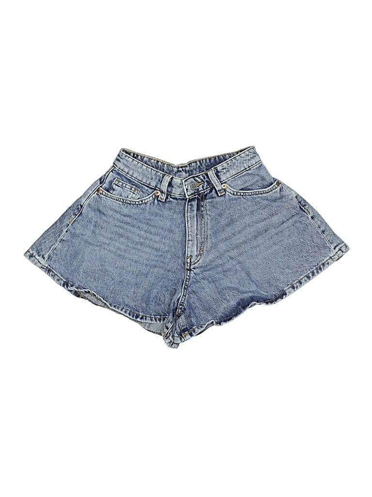 Pre-owned Monki Denim Shorts In Blue