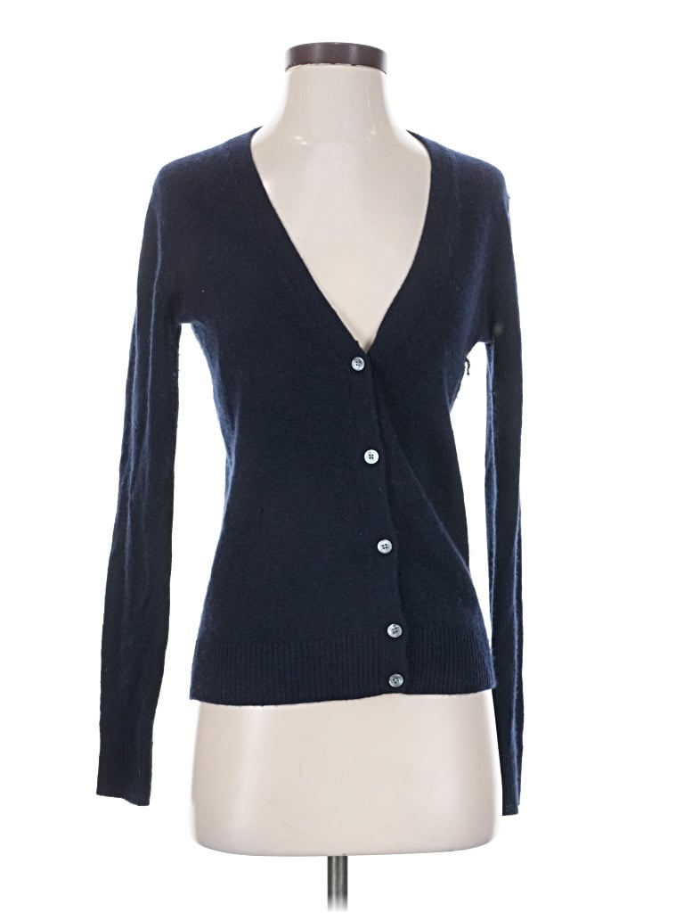 Pre-owned Theory Cashmere Cardigan Sweater In Blue