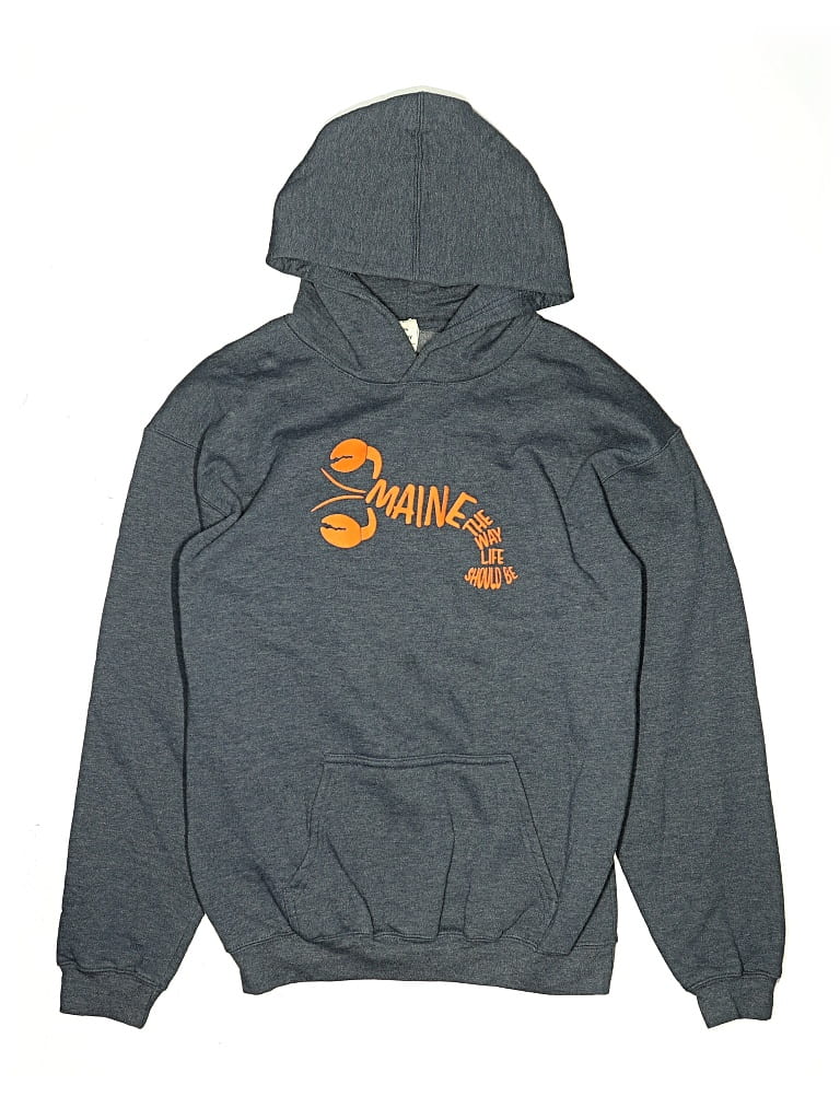 Pre-owned Tultex Kids' Pullover Hoodie In Blue