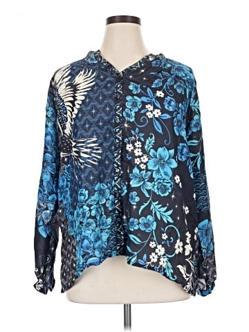 Johnny Was Long Sleeve Silk Top (view 1)