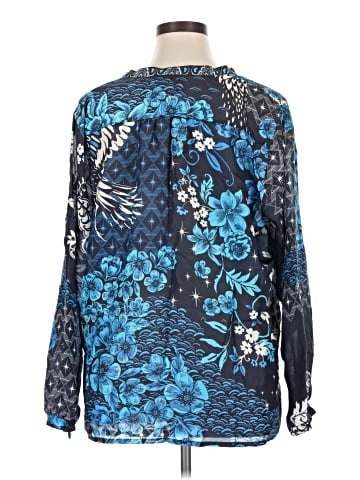 Johnny Was Long Sleeve Silk Top (view 2)