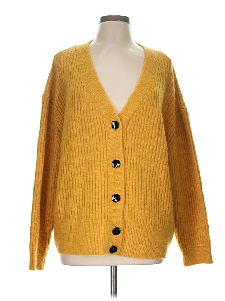 Pre-owned Topshop Cardigan Sweater In Yellow