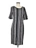 St. John Print Gray Black Casual Dress Size 6 (estimated) - photo 1
