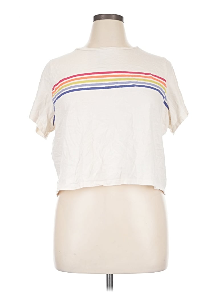 Pre-owned Marine Layer Short Sleeve T-shirt In Ivory