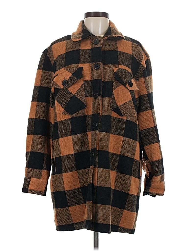 Pre-owned Aqua Coat In Brown