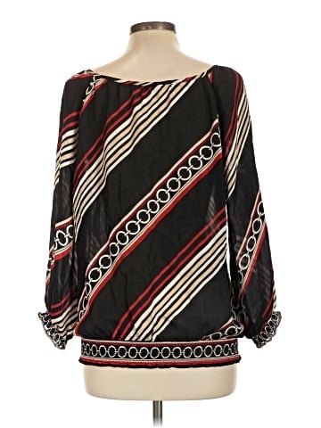 White House Black Market Long Sleeve Silk Top (view 2)