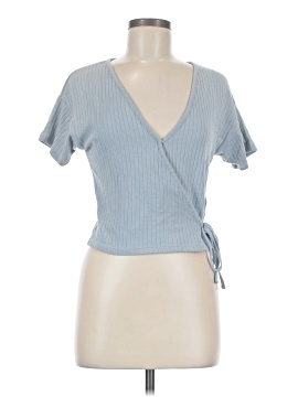 Madewell Ribbed Wrap Crop Top (view 1)