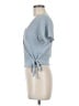 Madewell Blue Ribbed Wrap Crop Top Size M - photo 5