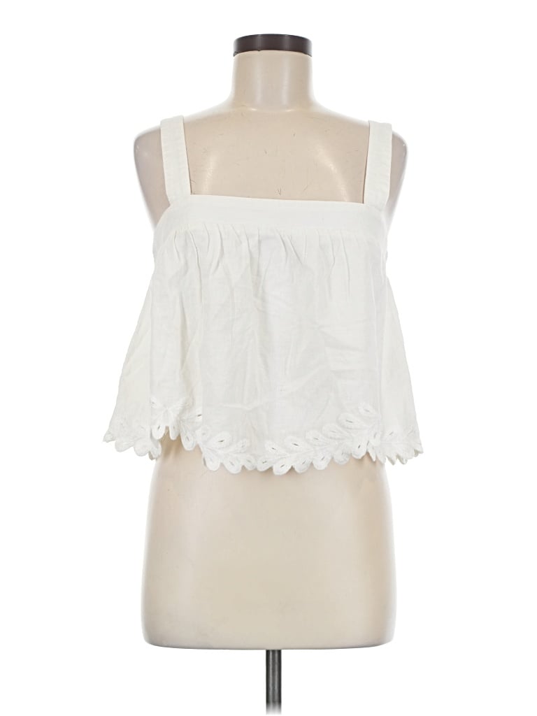 Pre-owned Z Supply Sleeveless Blouse In White