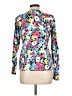 August Silk Floral Blue Pullover Sweater Size L - photo 2