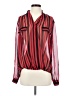 Bisou Bisou 100% Polyester Red Long Sleeve Blouse Size S - photo 1