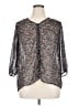 Liz Claiborne 100% Polyester Tweed Silver 3/4 Sleeve Blouse Size XL (petite) - photo 1