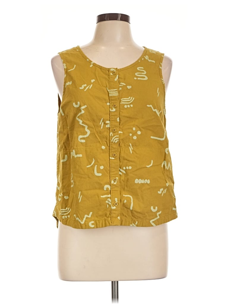 Pre-owned Rei Co Op Sleeveless Blouse In Yellow