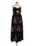 Express 100% Polyester Floral Black Cocktail Dress Size XL - photo 1