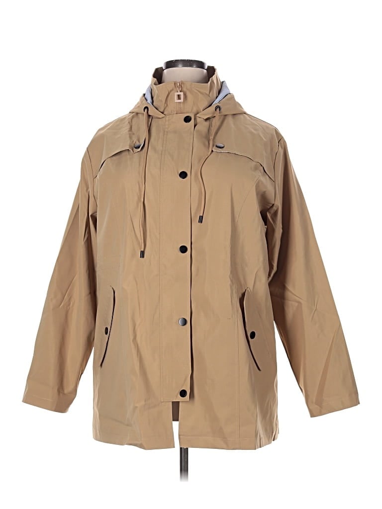 Pre-owned Assorted Brands Raincoat In Tan