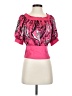 Bebe Pink Short Sleeve Silk Top Size S - photo 1