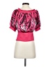 Bebe Pink Short Sleeve Silk Top Size S - photo 2