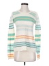 Calypso St. Barth 100% Cashmere Stripes White Cashmere Pullover Sweater Size S - photo 1