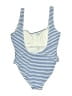 J.Crew Stripes Blue One Piece Swimsuit Size 12 - photo 2