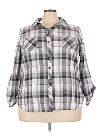 Faded Glory 3/4 Sleeve Button-Down Shirt (view 1)