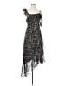 Aqua 100% Polyester Paisley Black Cocktail Dress Size S - photo 1