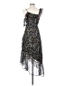 Aqua 100% Polyester Paisley Black Cocktail Dress Size S - photo 2