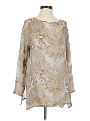 Henri Bendel Long Sleeve Silk Top (view 1)