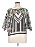 Bisou Bisou 100% Polyester Black Short Sleeve Blouse Size XL - photo 2