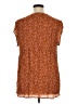DR2 100% Rayon Brown Short Sleeve Blouse Size XL - photo 2