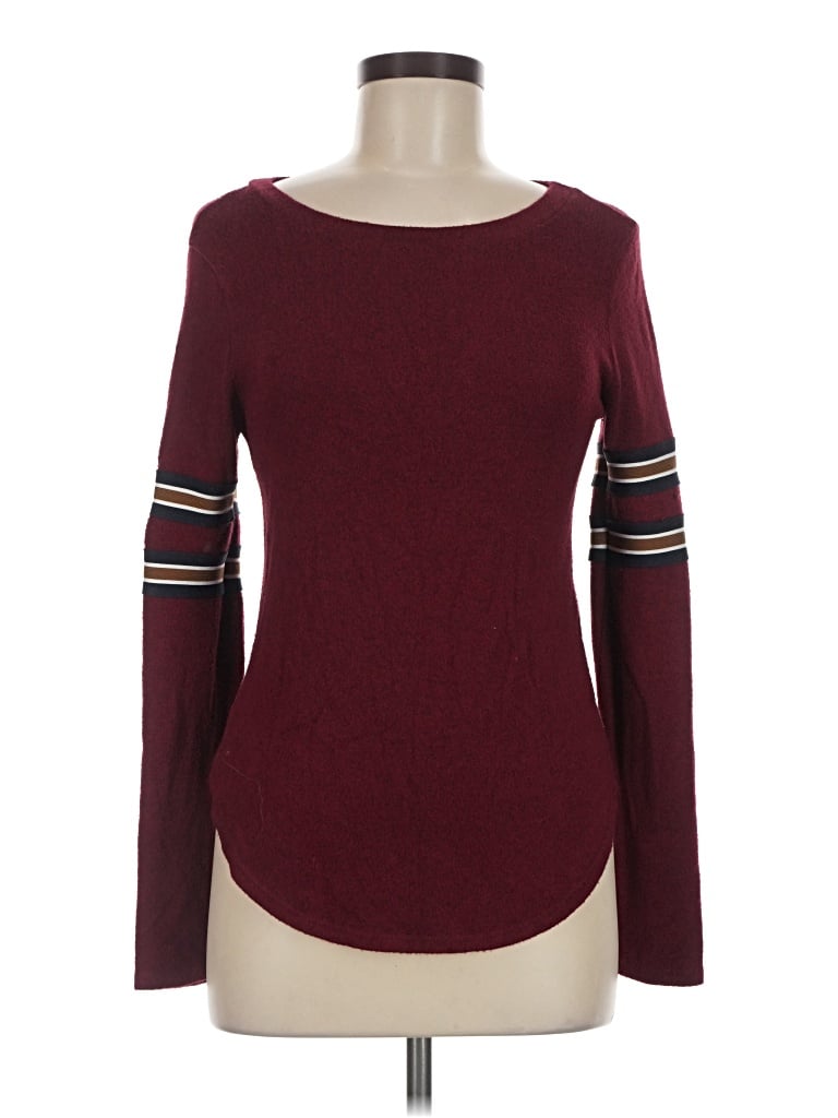 Pre-owned Gaze Pullover Sweater In Burgundy