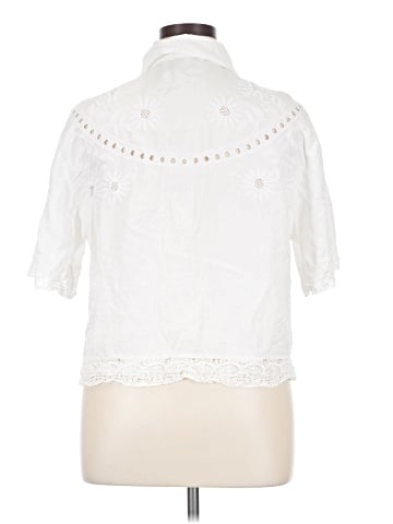 Madewell Embroidered Lace Button-Up Shirt (view 2)