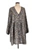 Monki Print Gray Casual Dress Size L - photo 1