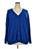 Basic Editions 100% Polyester Blue Cardigan Size 3X - photo 1