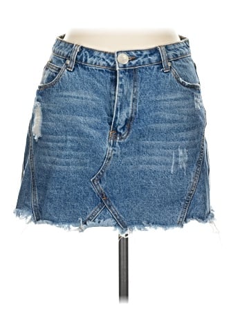 Signature 8 Denim Skirt (view 1)