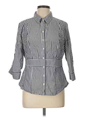 7th Avenue Design Studio New York & Company 3/4 Sleeve Button-Down Shirt (view 1)