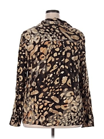 Jones New York Collection Long Sleeve Silk Top (view 2)
