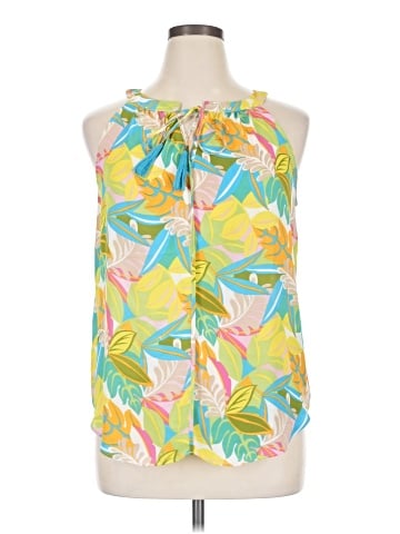 Rose + Olive Sleeveless Blouse (view 1)