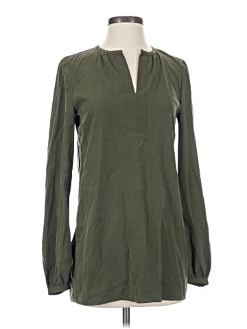 Lafayette 148 New York Long Sleeve Silk Top (view 1)