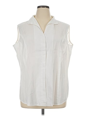 misook Sleeveless Button-Down Shirt (view 1)