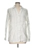 Sigrid Olsen 100% Linen Stripes White Long Sleeve Button-Down Shirt Size L - photo 1