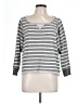 Kut from the Kloth 100% Cotton Stripes Gray Pullover Sweater Size L - photo 1